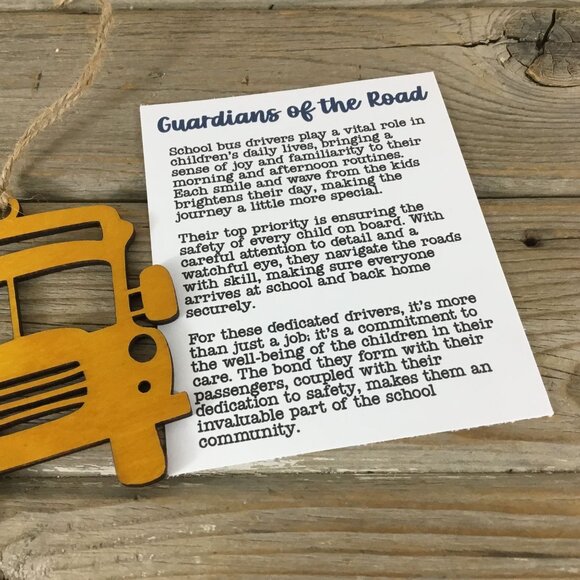 School Bus Guardians of the Road Story Card Ornament - Picture 5 of 7